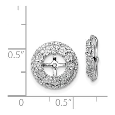 Sterling Silver 1/10 ct tw Diamond Jacket Earring Jackets – view 6