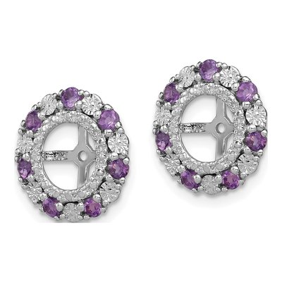 Sterling Silver Amethyst Jacket Earring Jackets – view 4