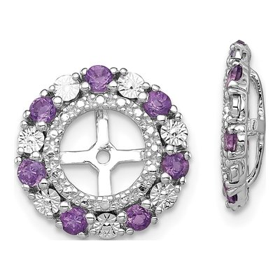 Sterling Silver Amethyst Jacket Earring Jackets