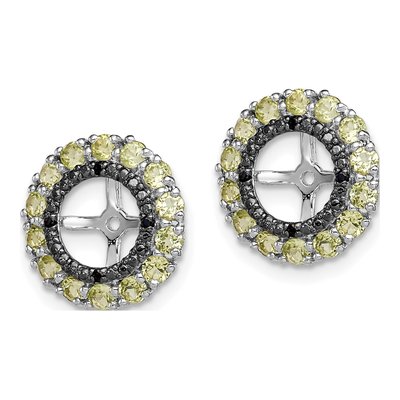 Sterling Silver Peridot & Sapphire Jacket Earring Jackets – view 4