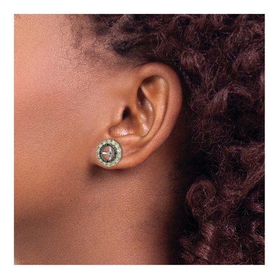 Sterling Silver Peridot & Sapphire Jacket Earring Jackets – view 5