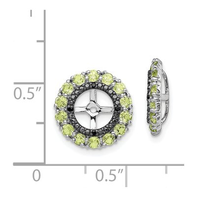 Sterling Silver Peridot & Sapphire Jacket Earring Jackets – view 6