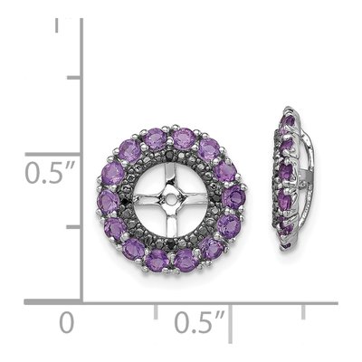 Sterling Silver Amethyst & Sapphire Jacket Earring Jackets – view 6