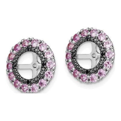 Sterling Silver Lab-Created Sapphire Jacket Earring Jackets – view 4