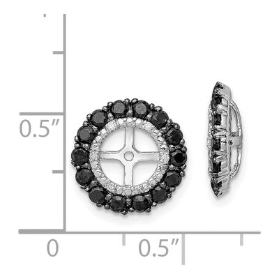 Sterling Silver 1/20 ct tw Sapphire & Diamond Earring Jackets – view 6