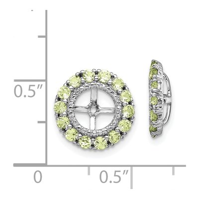 Sterling Silver Peridot & Diamond Jacket Earring Jackets – view 6