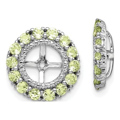 Sterling Silver Peridot & Diamond Jacket Earring Jackets