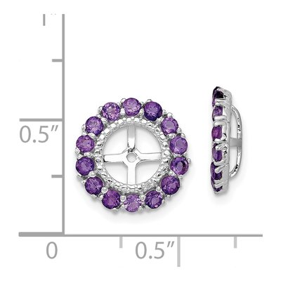 Sterling Silver Amethyst & Diamond Jacket Earring Jackets – view 6