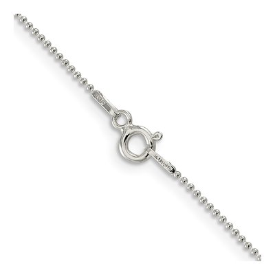 Sterling Silver 1mm Beaded Ball Chain – view 3