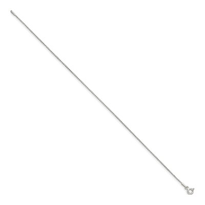 Sterling Silver 1mm Beaded Chain Anklet – view 2