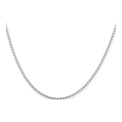 Sterling Silver 2mm Beaded Ball Chain – view 2
