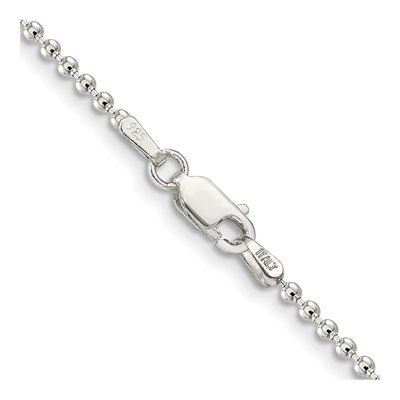 Sterling Silver 2mm Beaded Ball Chain – view 3