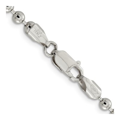 Sterling Silver 4mm Beaded Ball Chain – view 3