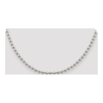 Sterling Silver 4mm Beaded Ball Chain – view 4
