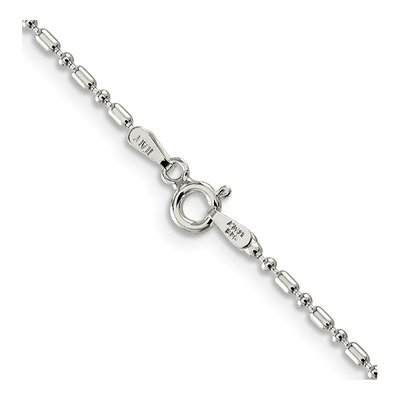 Sterling Silver 1.5mm Beaded Chain – view 4