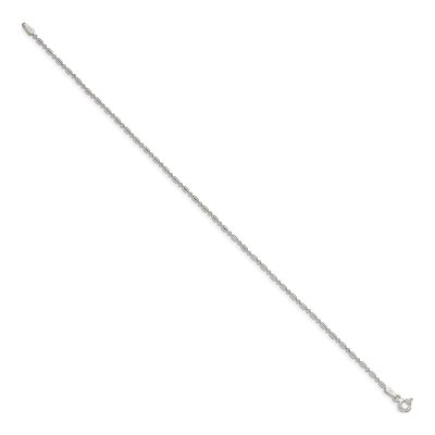 Sterling Silver 1.5mm Beaded Chain Anklet – view 2