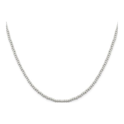 Sterling Silver 3mm Beaded Box Chain – view 2