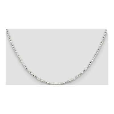 Sterling Silver 3mm Beaded Box Chain – view 4