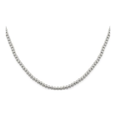 Sterling Silver 4mm Beaded Box Chain – view 2