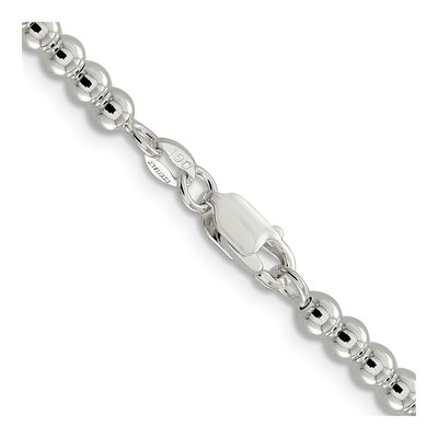 Sterling Silver 4mm Beaded Box Chain – view 3