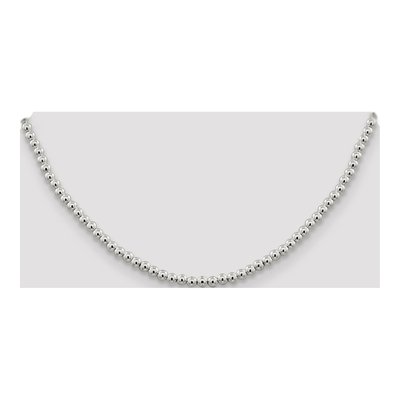 Sterling Silver 4mm Beaded Box Chain – view 4