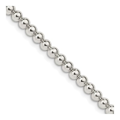 Sterling Silver 4mm Beaded Box Chain