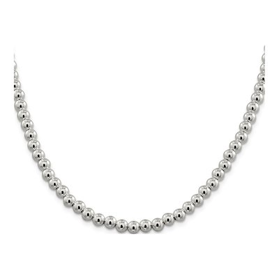 Sterling Silver 6.1mm Beaded Box Chain – view 2