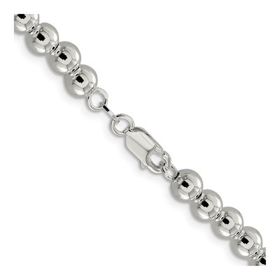 Sterling Silver 6.1mm Beaded Box Chain – view 3