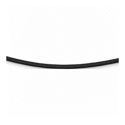 Sterling Silver Black Leather Cord Necklace