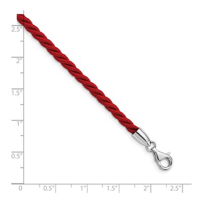 Sterling Silver Red Cord Necklace – view 3