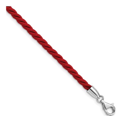 Sterling Silver Red Cord Necklace