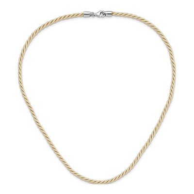 Sterling Silver Cream Cord Necklace – view 4