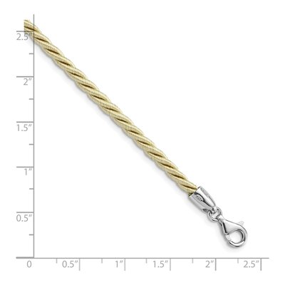 Sterling Silver Cream Cord Necklace – view 5