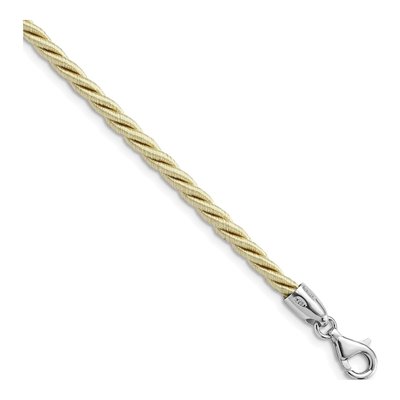 Sterling Silver Cream Cord Necklace