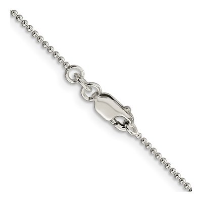 Sterling Silver 1.25mm Beaded Ball Chain – view 3