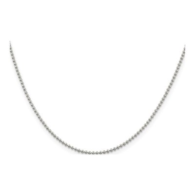 Sterling Silver 1.5mm Beaded Ball Chain – view 2