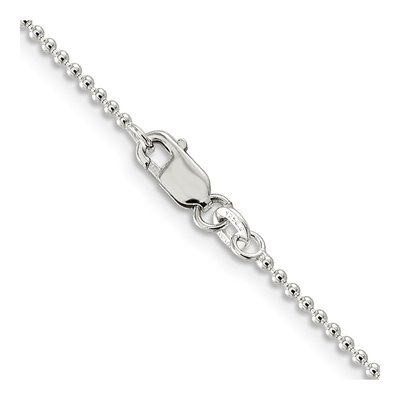 Sterling Silver 1.5mm Beaded Ball Chain – view 3