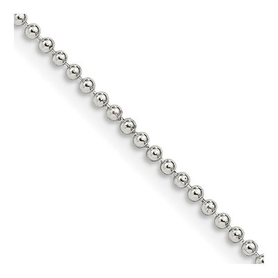 Sterling Silver 1.5mm Beaded Ball Chain