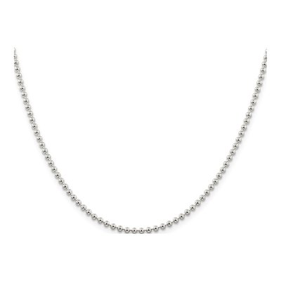 Sterling Silver 2.35mm Beaded Ball Chain – view 2