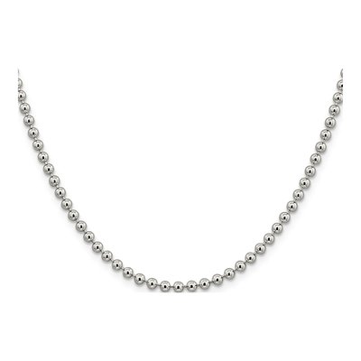 Sterling Silver 3mm Beaded Ball Chain – view 2