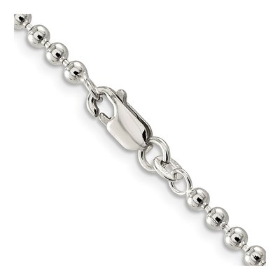 Sterling Silver 3mm Beaded Ball Chain – view 3