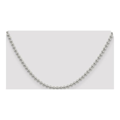 Sterling Silver 3mm Beaded Ball Chain – view 4