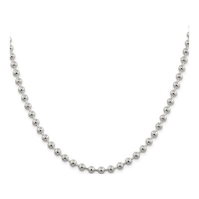 Sterling Silver 5mm Beaded Chain – view 2