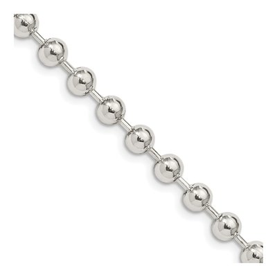 Sterling Silver 5mm Beaded Chain