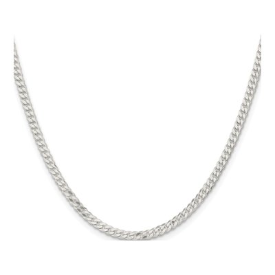 Sterling Silver 3.15mm Flat Curb Chain – view 2