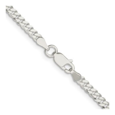 Sterling Silver 3.15mm Flat Curb Chain – view 3
