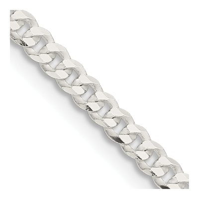 Sterling Silver 3.15mm Flat Curb Chain