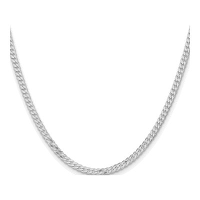 Sterling Silver 3.15mm Flat Curb Chain – view 2