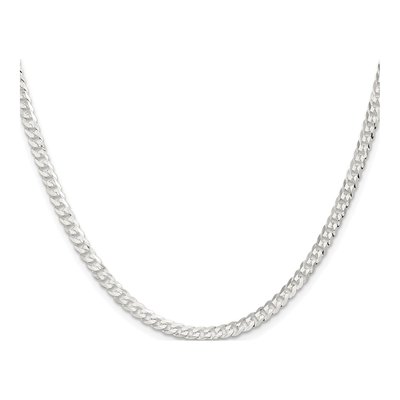 Sterling Silver 3.8mm Flat Curb Chain – view 2
