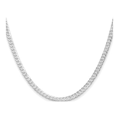 Sterling Silver 3.8mm Flat Curb Chain – view 2